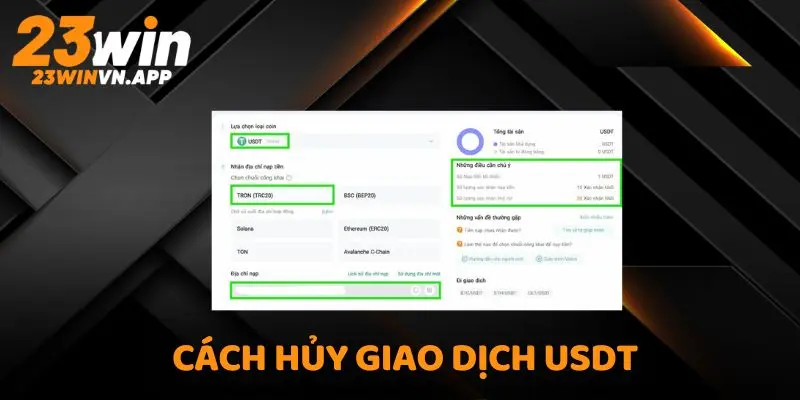 Liên hệ CSKH để hủy giao dịch tiền điện tử
